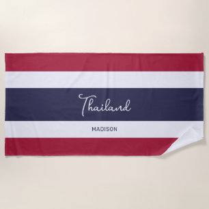 Toalla De Playa Nombre personalizado Colores de Tailandia