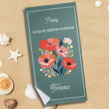 Nombre personalizado de la flor de nacimiento de a