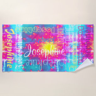 Toalla De Playa Nombre personalizado de la fragancia de color cáli