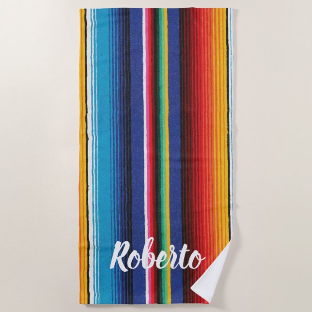 Toalla De Playa Nombre personalizado de Sunset Beach Surfing (Anverso)