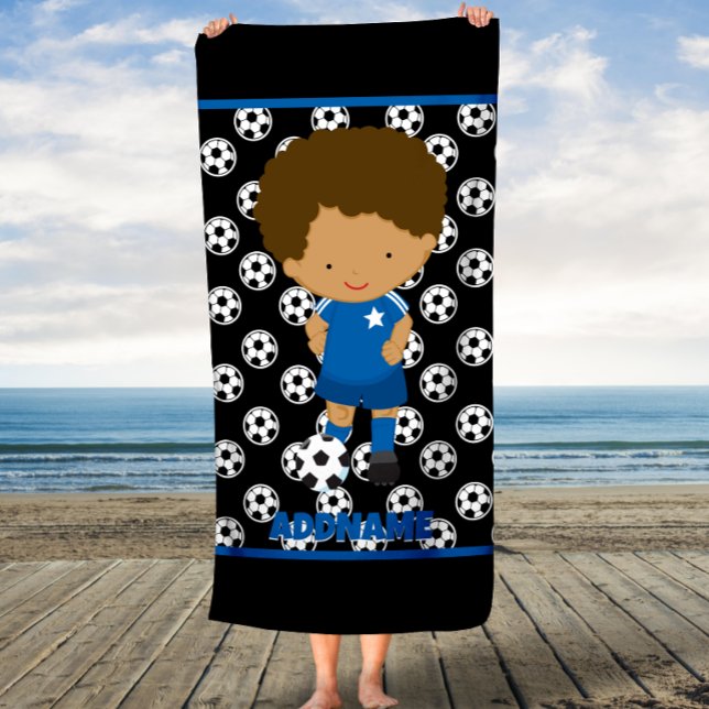 Toalla De Playa Nombre personalizado del equipo de fútbol infantil (Subido por el creador)