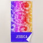 Toalla De Playa Nombre personalizado del tinte de tinta arcoiris p<br><div class="desc">Puede ser totalmente personalizado para satisfacer sus necesidades.
© Gorjo Designs. Hecho para ti a través de la plataforma Zazzle. 

// ¿Necesita ayuda para personalizar su diseño? ¿Tienes otras ideas? Siéntase libre de contactarme (Zoe) directamente.</div>