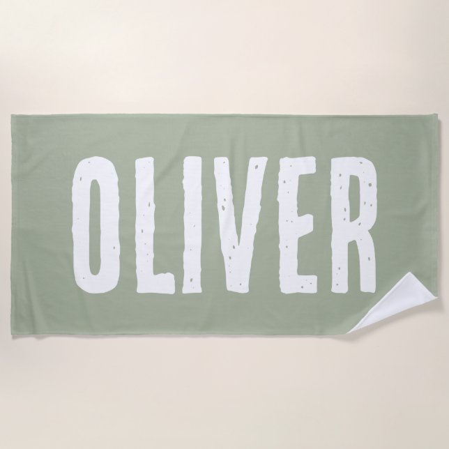 Toalla De Playa Nombre personalizado Grupo personalizado Vacacione (Anverso)