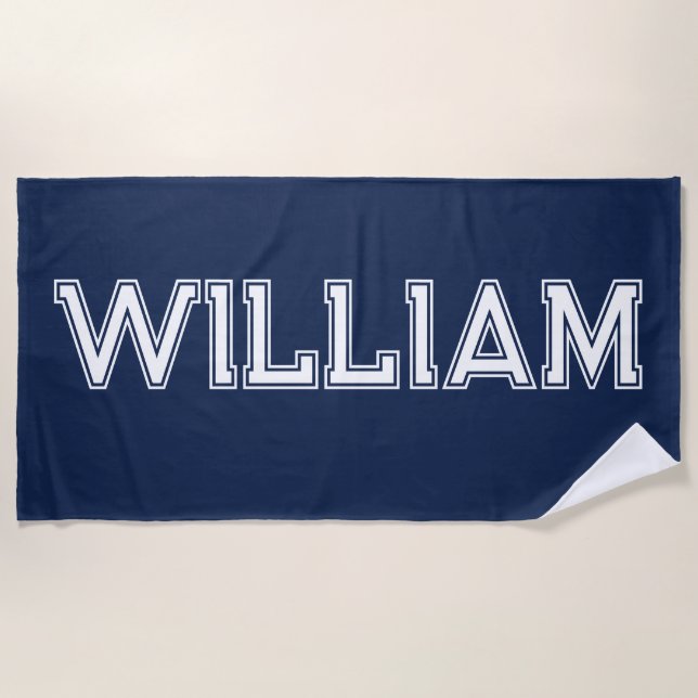 Toalla De Playa Nombre personalizado Grupo personalizado Vacacione (Anverso)