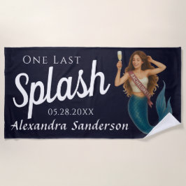Toalla De Playa Nombre Personalizado Mermaid Bachelorette