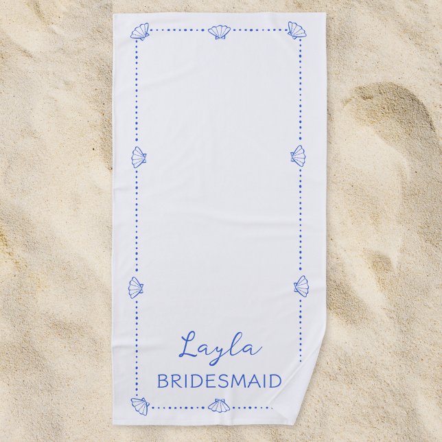 Toalla De Playa Nombre personalizado Moda dibujada a mano de la da (Subido por el creador)