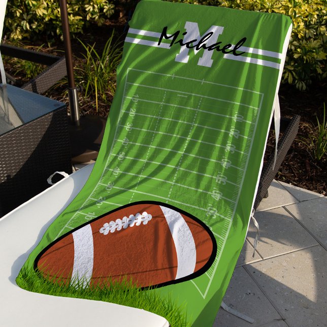 Toalla De Playa Nombre Personalizado Niños Fútbol (Subido por el creador)