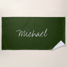 Nombre personalizado Oscuro Moss Verde
