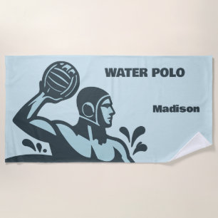 Toalla De Playa Nombre Personalizado Water Polo