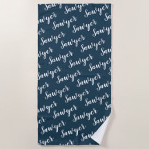 Nombre repetido personalizado con caligrafía azul