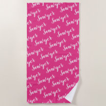Nombre repetido personalizado con caligrafía rosa