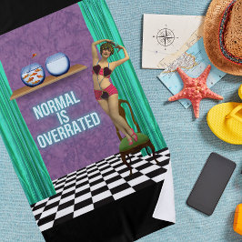 Toalla De Playa Normal está sobrevalorado Funky y Arte Divertido A
