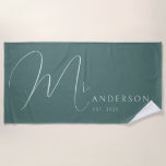 Toalla De Playa Novedades nombran luna de miel personalizada<br><div class="desc">Celebre su amor con estilo con esta toalla de playa personalizada para adultos, que incluye los nombres de los recién casados en un diseño elegante y moderno. Perfecto para un viaje de luna de miel en la playa, una escapada de aniversario o unas vacaciones románticas, esta toalla suave y vibrante...</div>