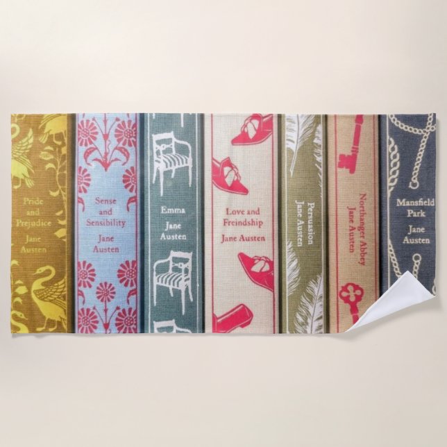 Toalla De Playa novela de Jane Austen (Anverso)