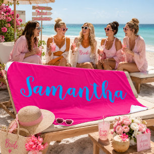 Toalla De Playa Novia en la Playa Tribú Rosa Caliente 