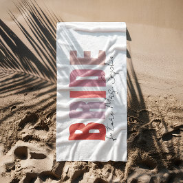 Toalla De Playa Novia Personalizada | Futur Señora Nombre Personal