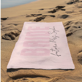 Toalla De Playa Novia Personalizada | Futur Señora Nombre Personal