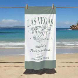 Toalla De Playa Novia personalizada y dama de honor Las Vegas desp