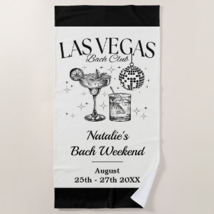 Toalla De Playa Novia personalizado y dama de honor Las Vegas Bach