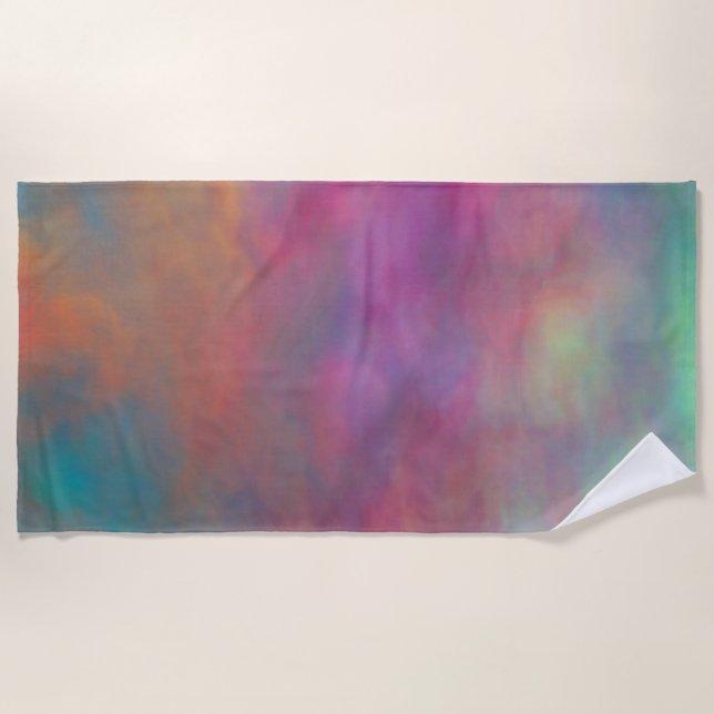 Toalla De Playa Nubes arcoiris (Anverso)