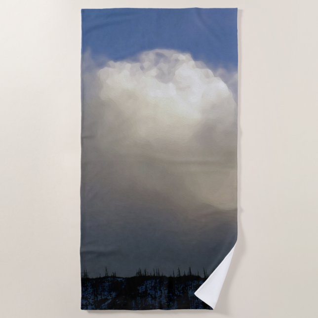 Toalla De Playa Nubes sobre el barranco (Anverso)