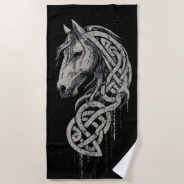 Toalla De Playa Nudo Vikingo de Caballo Celta