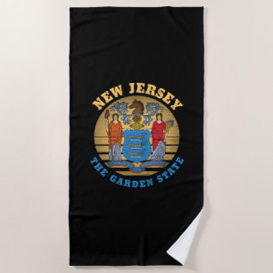 TOALLA DE PLAYA NUEVA BANDERA ESTATAL JERSEY GARDEN