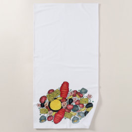 Toalla De Playa Nueva Inglaterra Clama Clambake de langosta Clamba