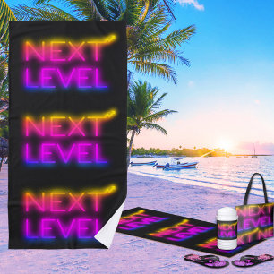 Toalla De Playa Nuevo nivel Tahití Sunset Neon Black