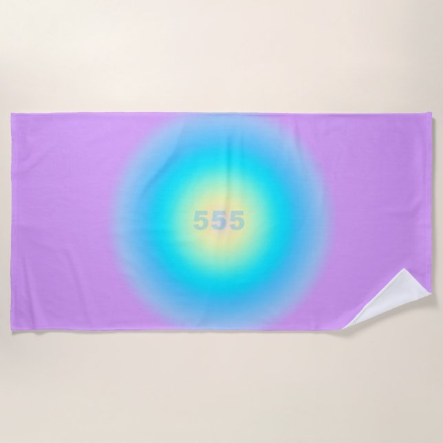 Toalla De Playa Números Angel 555 - Nuevos comienzos (Anverso)