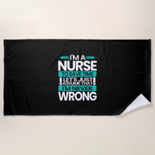 Toalla De Playa Nurse Gift   Soy Una Enfermera Para Ahorrar Tiempo