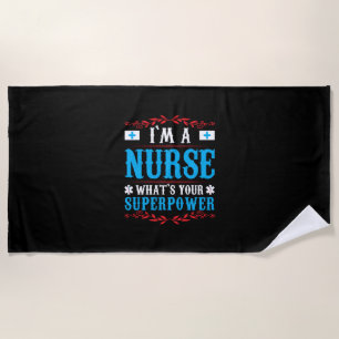Toalla De Playa Nurse Gift   Soy Una Enfermera Que Es Tu