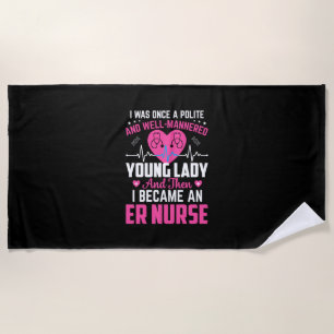 Toalla De Playa Nurse Gift Yo Fui Una Vez La Enfermera Bonita