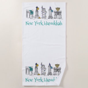 Toalla De Playa NYC New York City Hanukkah Chanukah Holiday