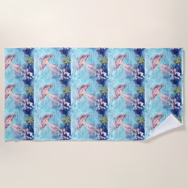 Toalla De Playa Objetivos de Squid (Anverso)