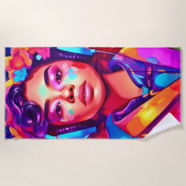 Toalla De Playa Obra digital Funky Lady