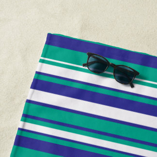 Toalla De Playa Ocean Breeze Diagonal Stripe Beach Towel