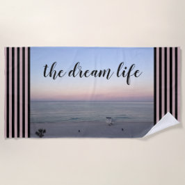 Toalla De Playa Ocean Pink Sunrise Dream Life