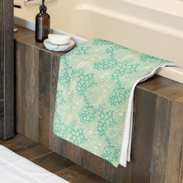 Toalla De Playa Ocean Shells Sea Waves Abstract Vintage Pattern