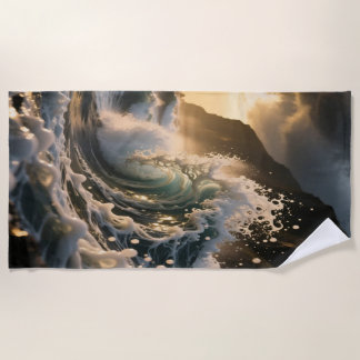 Toalla De Playa Ocean Waves & Sea Foam Beach Towel