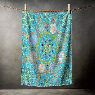 Toalla De Playa Octo brightener estilo árabe turquesa morisco