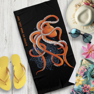Toalla De Playa Octopus Orage Mandala Blue