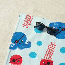 Toalla De Playa Octopus pirata, medusas piratas, animales marinos