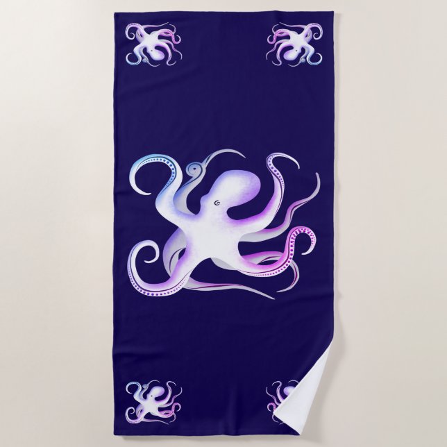 Toalla De Playa Octopus Silhouette (Anverso)