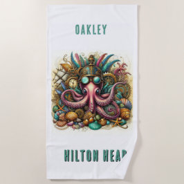 TOALLA DE PLAYA OCUPACIÓN DE ESTEAMPUNK FUNKY WHIMSICAL WHACKY