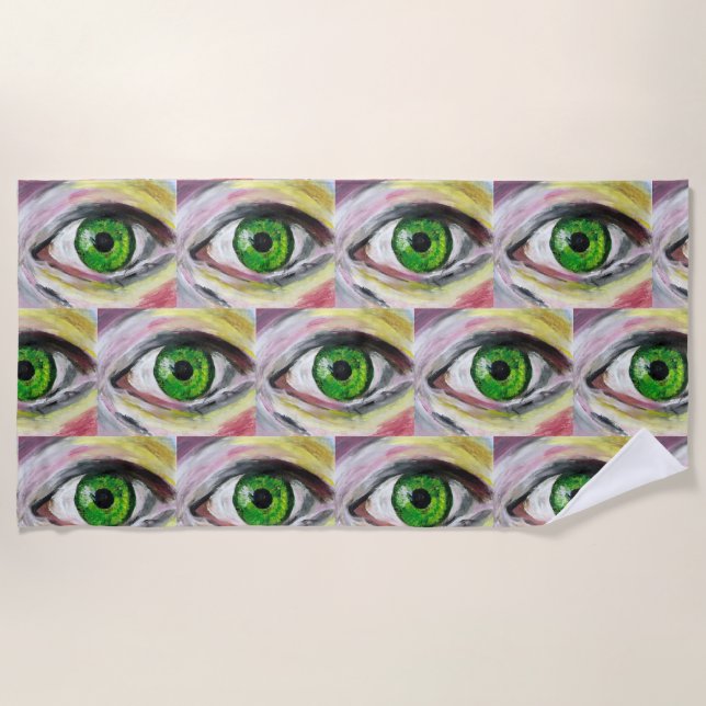 Toalla De Playa Ojos  (Anverso)