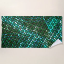 Toalla De Playa "Ojos enmarcados de color verde", arañazos y ralla