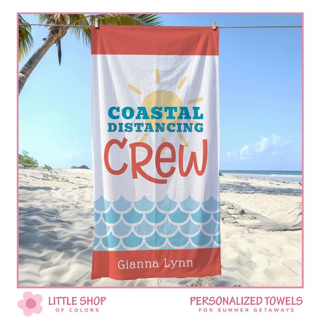 Toalla De Playa Olas de sol con tema de playa personalizable (Subido por el creador)