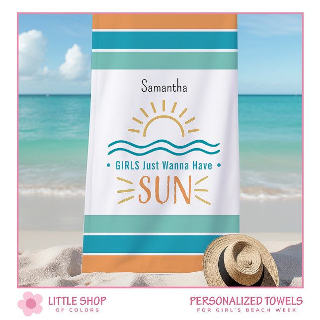 Toalla De Playa Olas De Sol Simples Personalizadas (Subido por el creador)