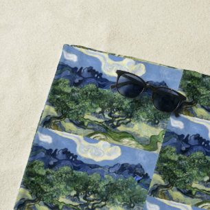 Toalla De Playa Olivos de Van Gogh - Arte de Blue Mountain